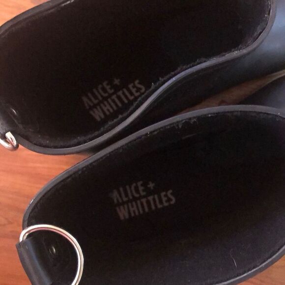 ALICE + WHITTLES legacy minimalist Low cut black white rain boot size10 - Picture 6 of 8